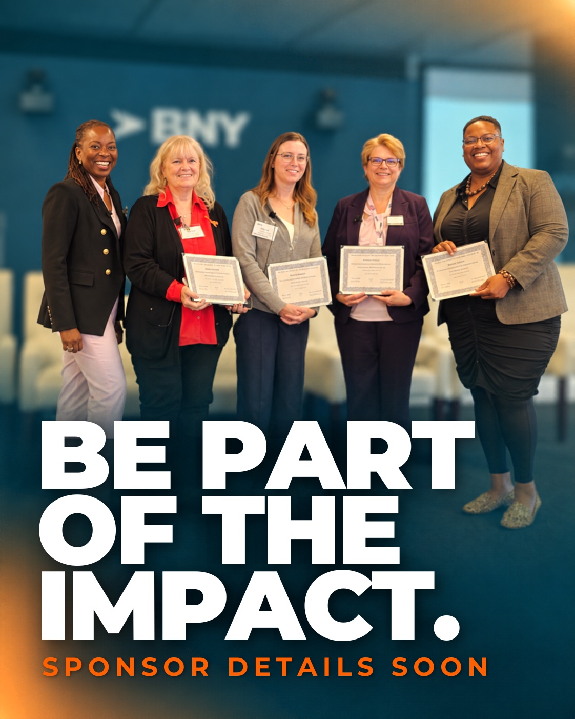 Impactability sponsor announcement design with the headline Be Part of the Impact