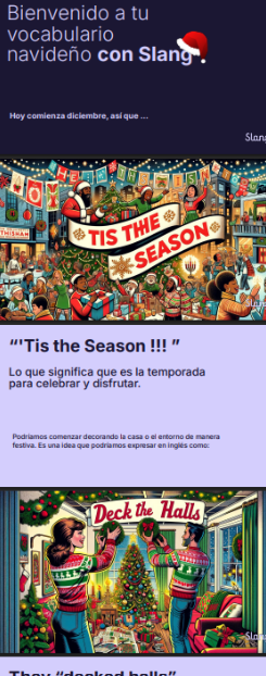 Slang seasonal vocabulary lifecycle email in Spanish